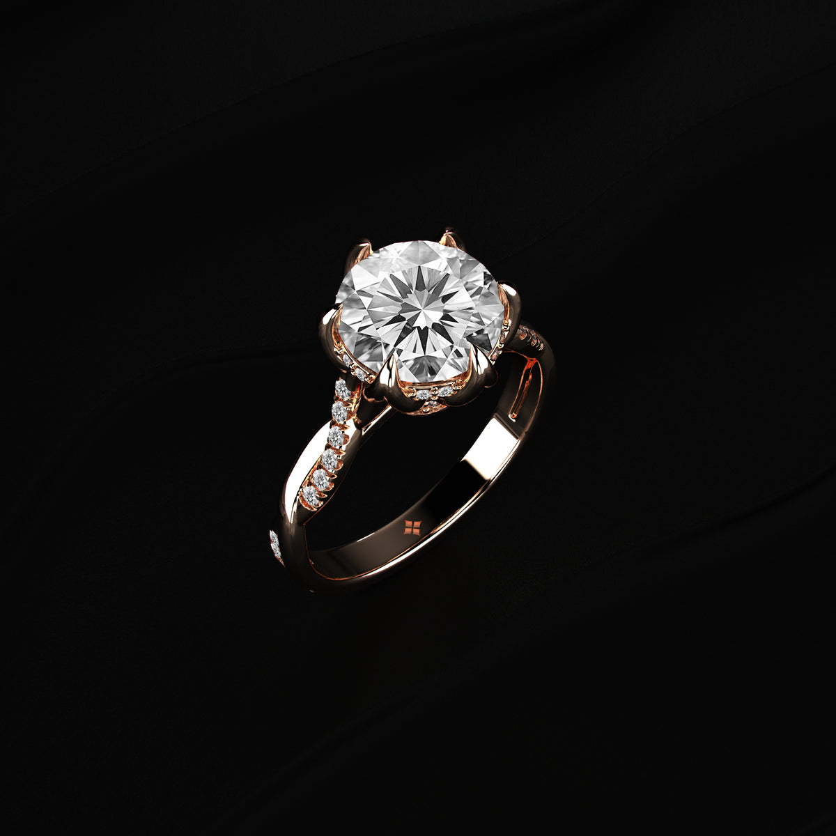 Hidden Halo Engagement Ring