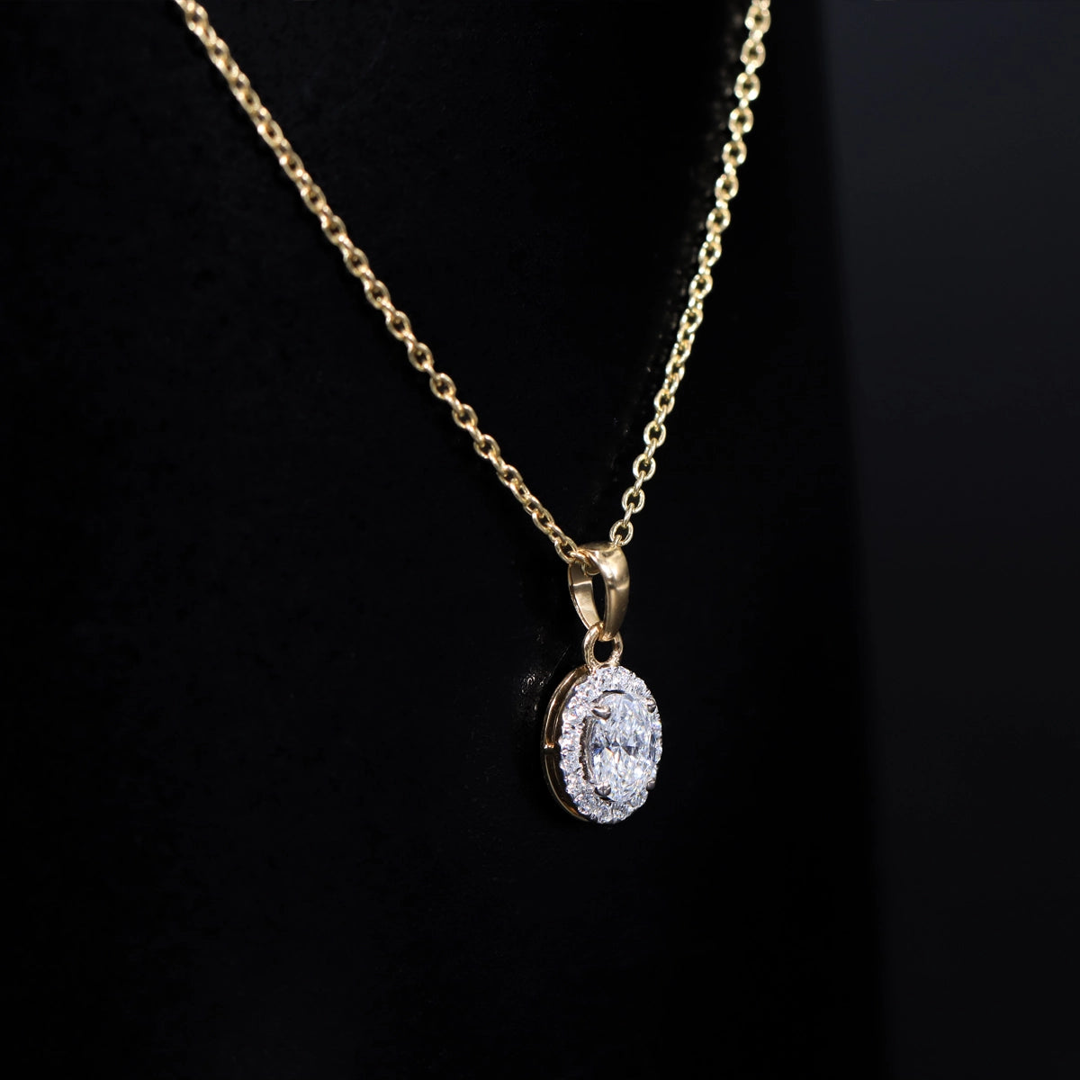 Oval Halo Pendant | Earthly Jewels