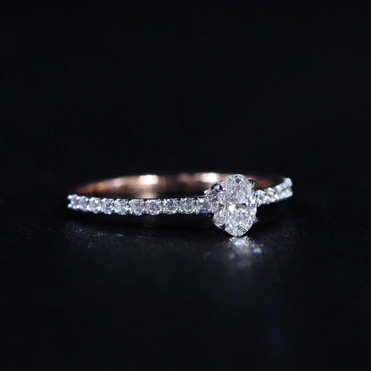 Oval Diamond With Hidden Halo | Earthly Jewels