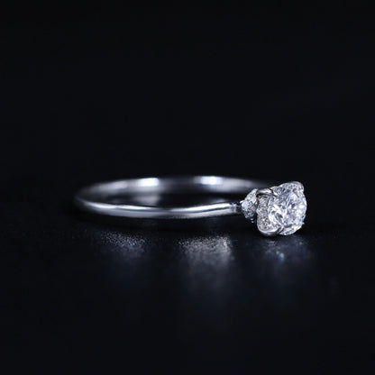 Round Hidden Halo Engagement Ring | Earthly Jewels