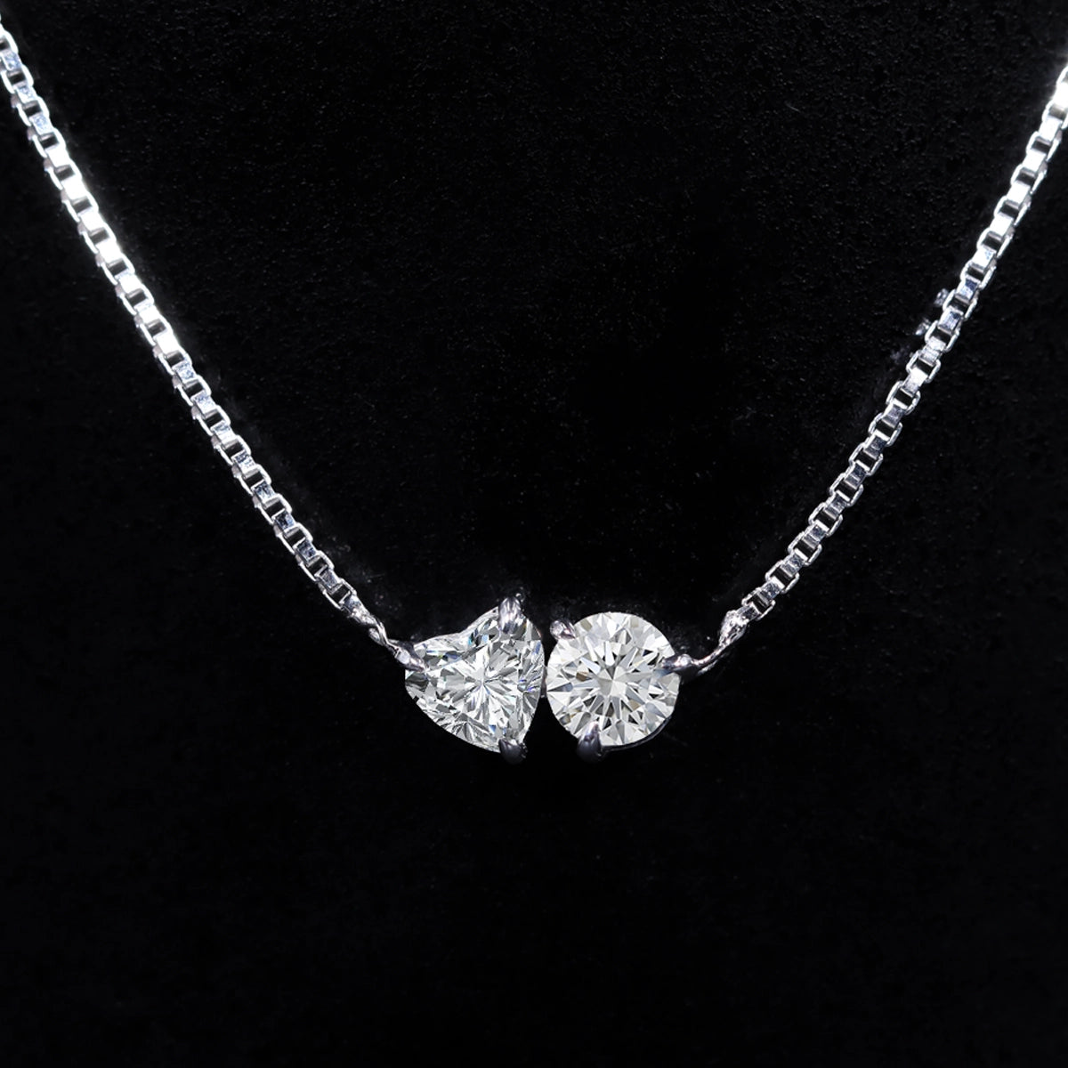 Toi Et Moi Heart and Round Necklace | Earthly Jewels