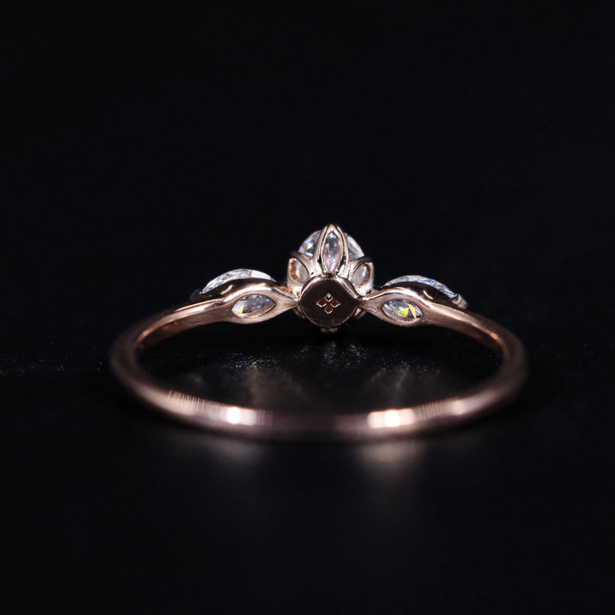 Oval Shape Ring With Marquise Side Stone | Earthly Jewels