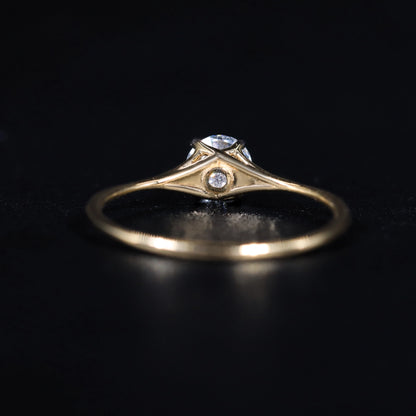 Round Diamond Split Shank Ring | Earthly Jewels