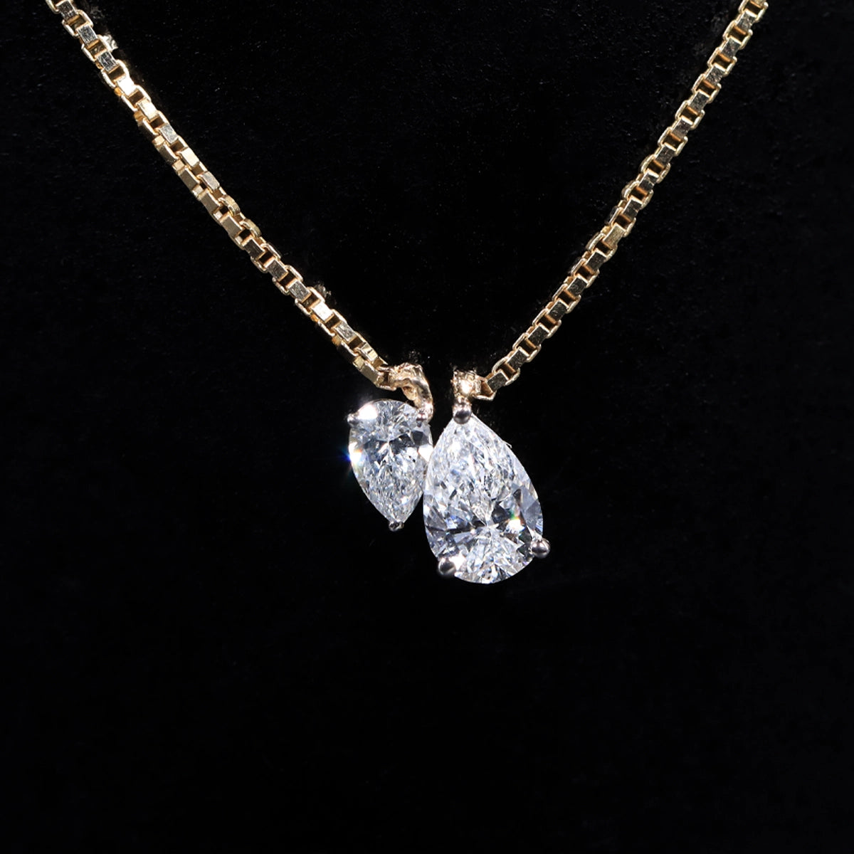 Toi Et Moi Double Pear Necklace | Earthly Jewels