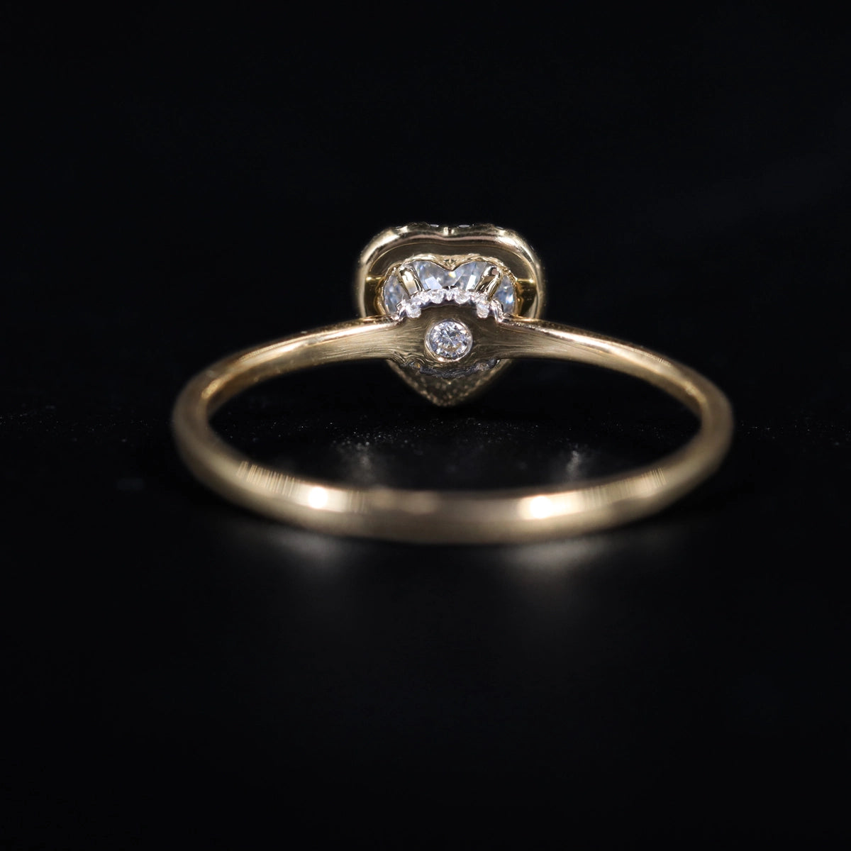 Heart Diamond Halo Ring