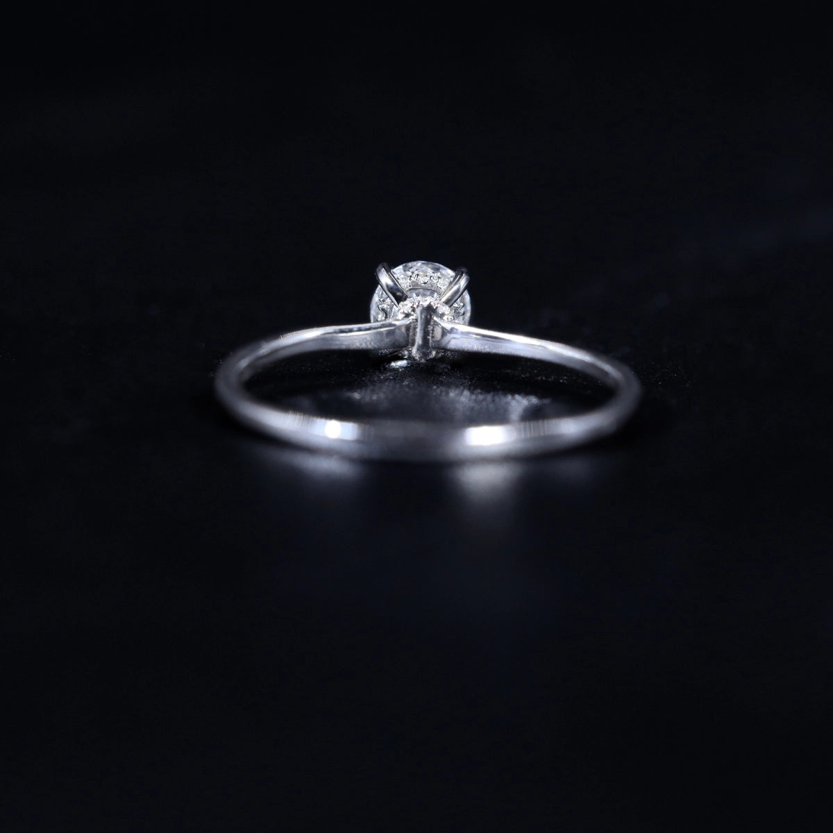 Round Hidden Halo Engagement Ring | Earthly Jewels