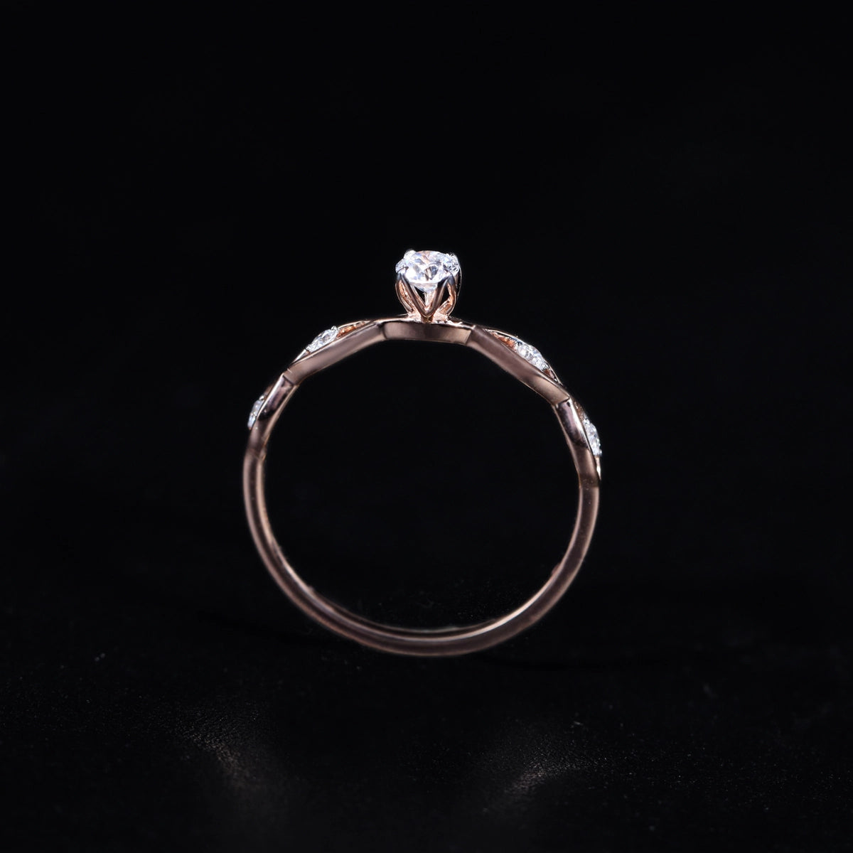 Round Twisted Shank Diamond Ring | Earthly Jewels