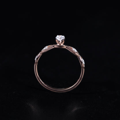 Round Twisted Shank Diamond Ring | Earthly Jewels