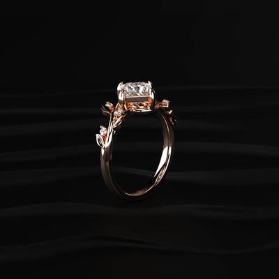 Princess Diamond Ring with Side Accents
