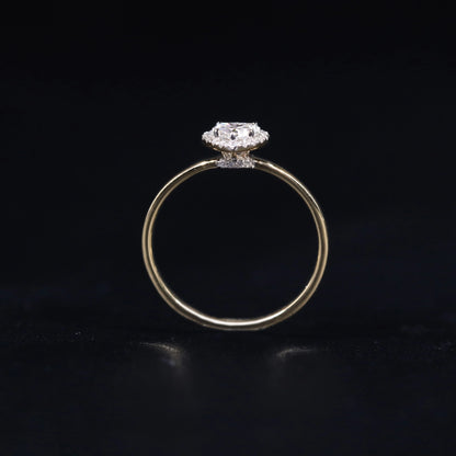Heart Diamond Halo Ring