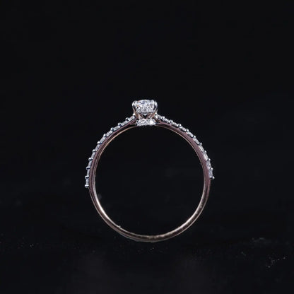 Oval Diamond With Hidden Halo