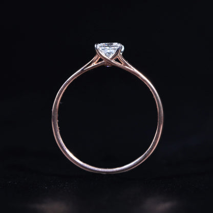 Princess Cut Split Shank Diamond Ring | Earthly Jewels