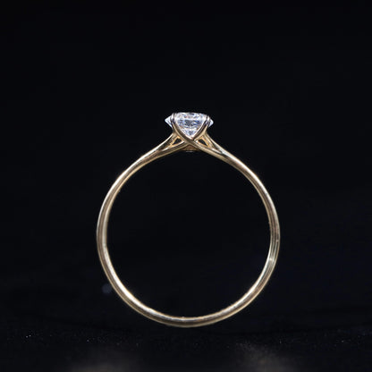 Round Diamond Split Shank Ring | Earthly Jewels