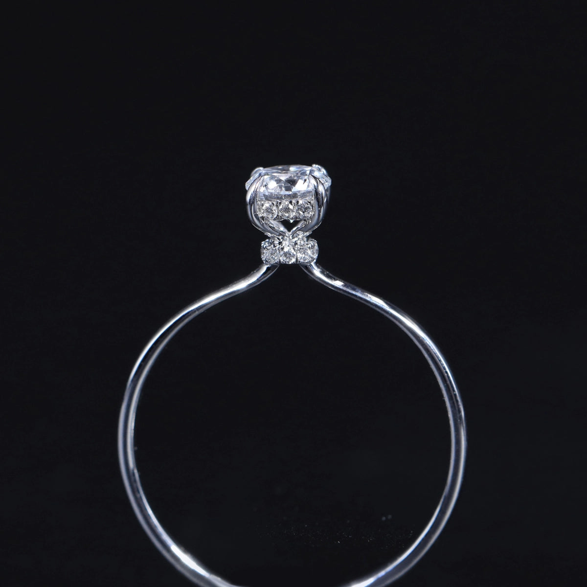 Round Hidden Halo Engagement Ring | Earthly Jewels