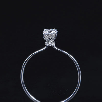 Round Hidden Halo Engagement Ring | Earthly Jewels