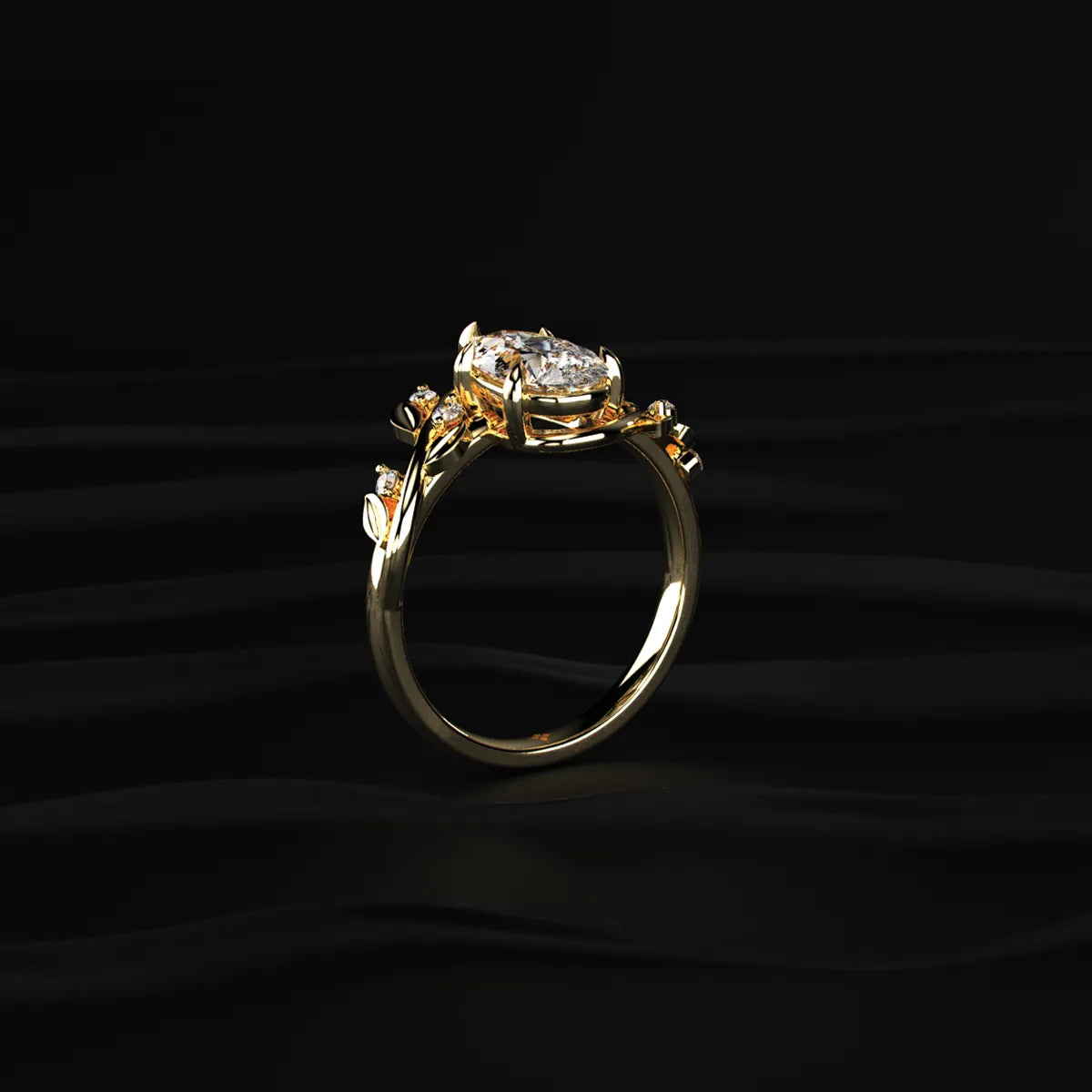 Pear Cut Diamond Ring