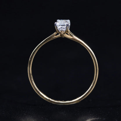 Emerald Cut Split Shank Ring | Earthly Jewels