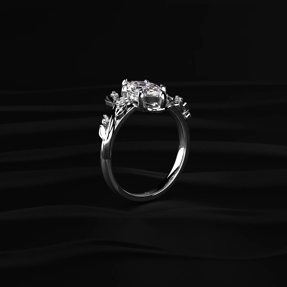 Marquise Oval Diamond Ring
