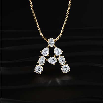 Alphabet A Diamond Necklace | Earthly Jewels
