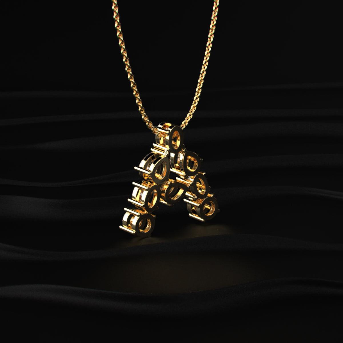 Alphabet A Diamond Necklace | Earthly Jewels