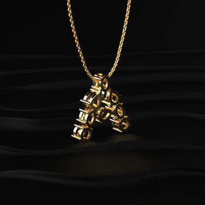 Alphabet A Diamond Necklace | Earthly Jewels