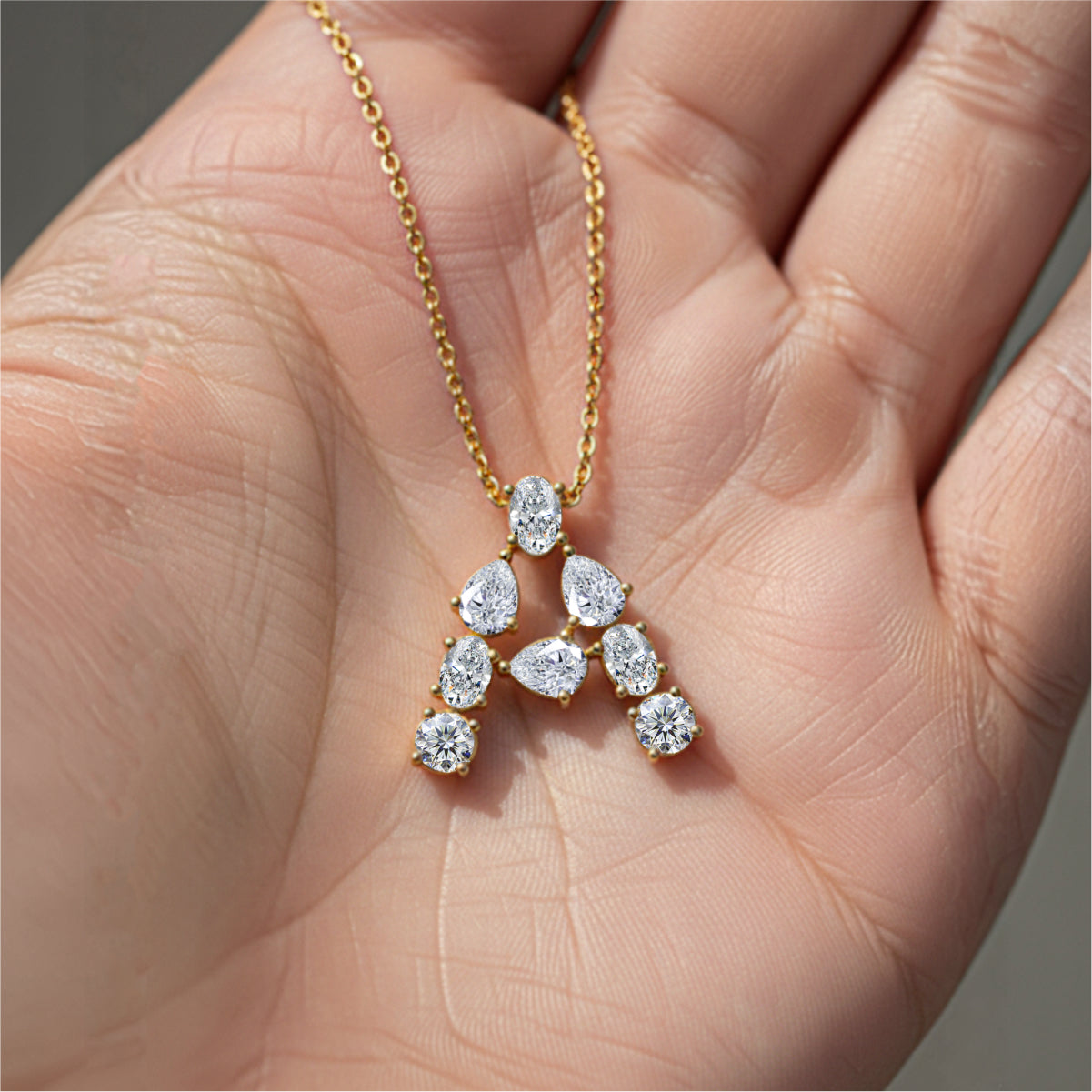 Alphabet A Diamond Necklace | Earthly Jewels