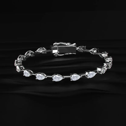 East West Pear Shaped Tennis Bracelet | Earthly jewels