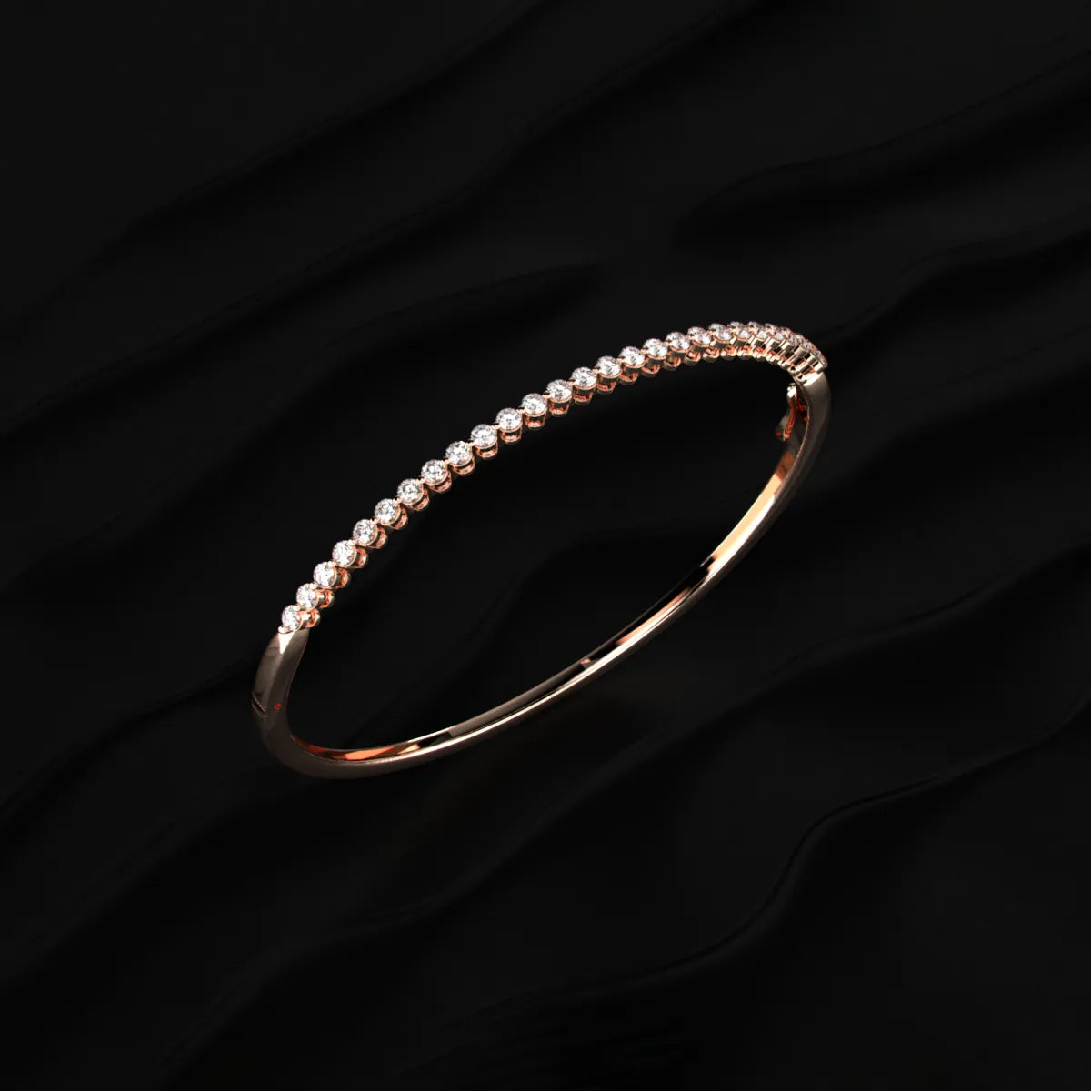 Classic Tennis Diamond Bangle Bracelet | Earthly Jewels