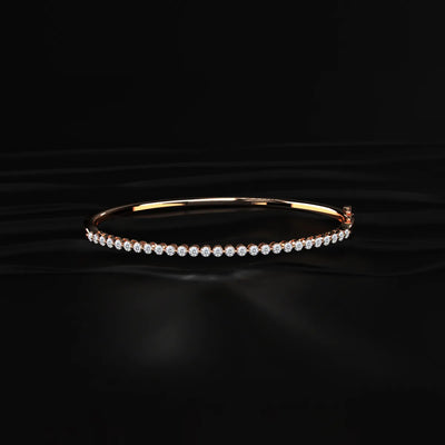 Classic Tennis Diamond Bangle Bracelet | Earthly Jewels