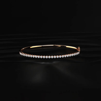 Classic Tennis Diamond Bangle Bracelet | Earthly Jewels