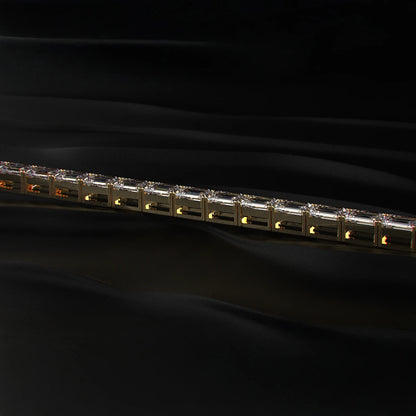 Emerald cut lab Diamond Tennis Bracelet | Earthly Jewels   