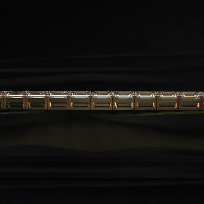 Emerald cut lab Diamond Tennis Bracelet | Earthly Jewels   