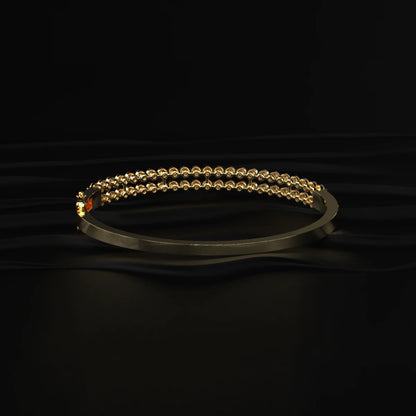 Double Row Diamond Tennis Bangle Bracelet | Earthly Jewels