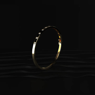 Flush Set Lab Diamond Openable Bangle Bracelet | Earthly Jewels   