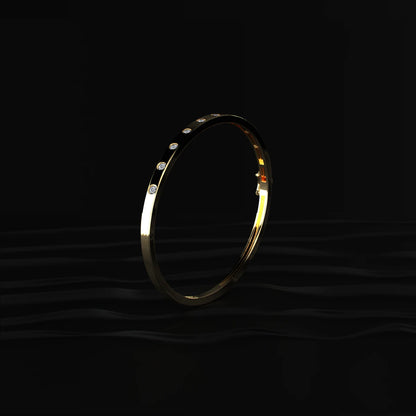 Flush Set Lab Diamond Openable Bangle Bracelet | Earthly Jewels   