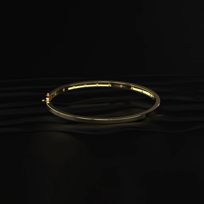 Flush Set Lab Diamond Openable Bangle Bracelet | Earthly Jewels   