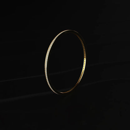 Round Brilliant Cut Diamond Tennis Bangle | Earthly Jewels   