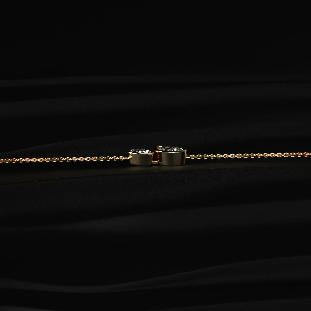 Pear Shape Diamond Toi Et Moi Bracelet | Earthly Jewels