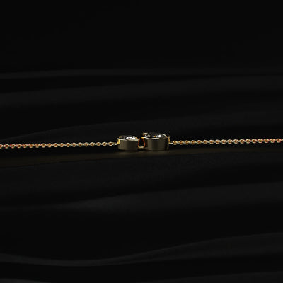 Pear Shape Diamond Toi Et Moi Bracelet | Earthly Jewels