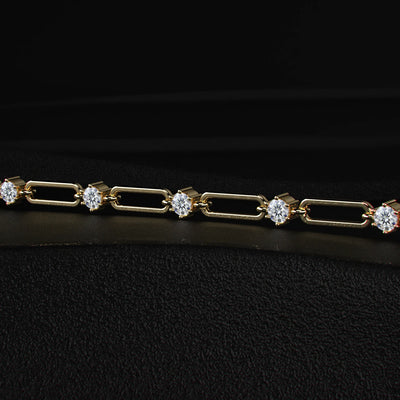 Diamond Chain Link Bracelet