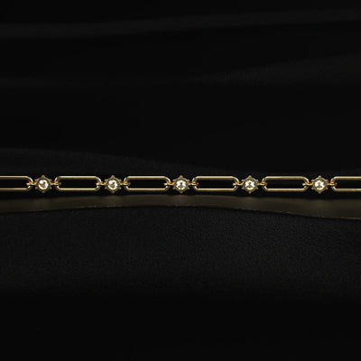 Round Diamond Chain Link Bracelet | Earthly Jewels