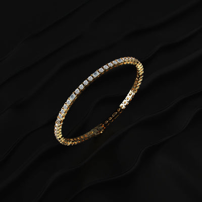 Emerald Cut Accent Diamond Bracelet
