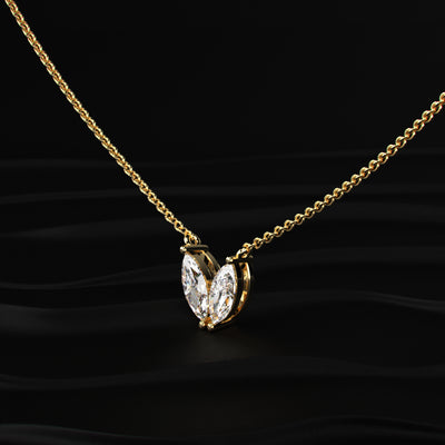 Marquise Shape Diamond Necklace | Earthly Jewels