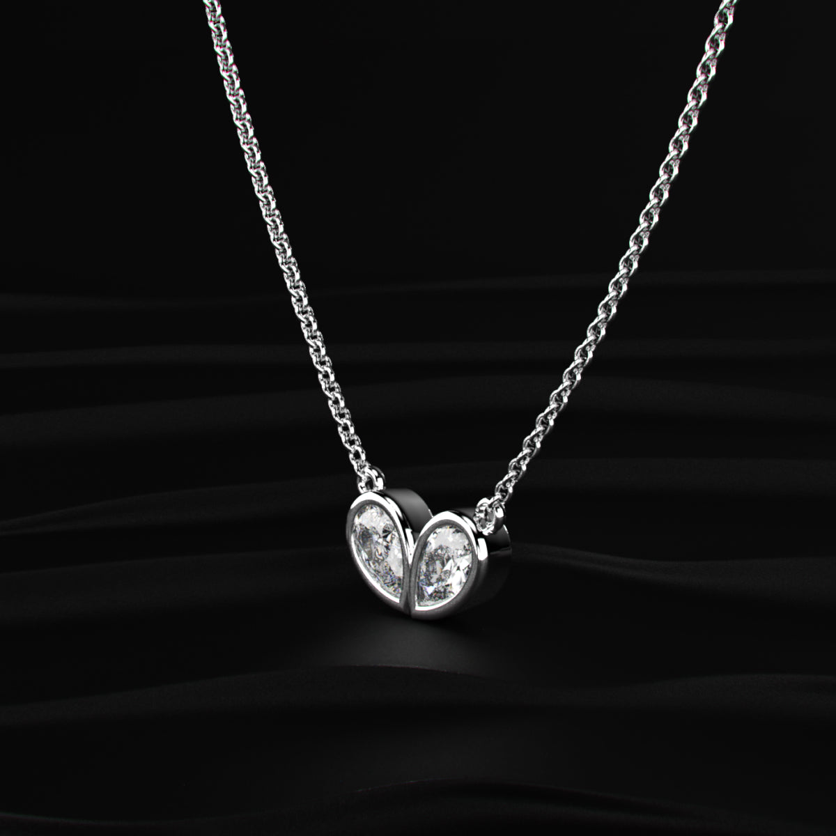 Pear Shape Diamond Necklace | Earthly Jewels