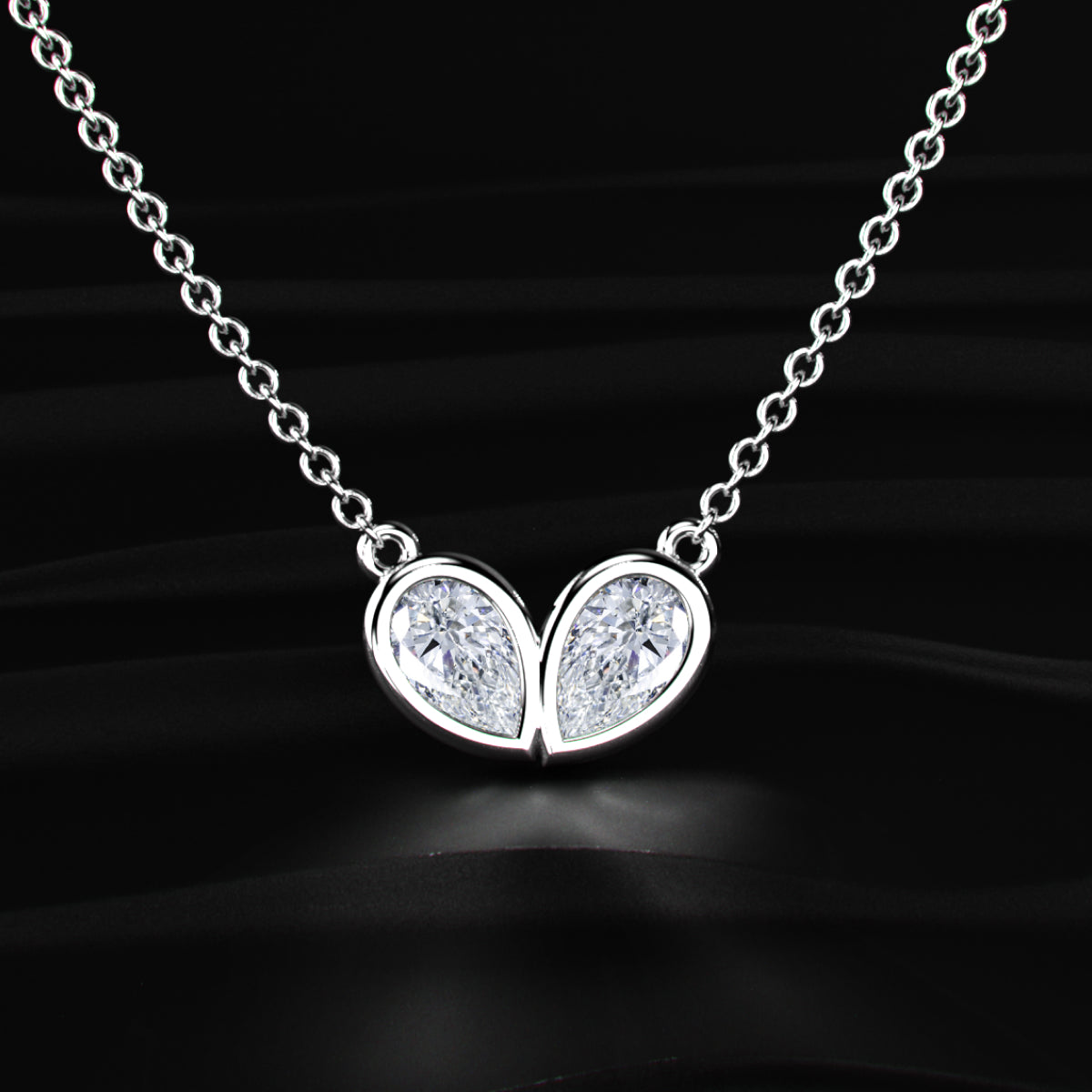 Pear Shape Diamond Necklace | Earthly Jewels