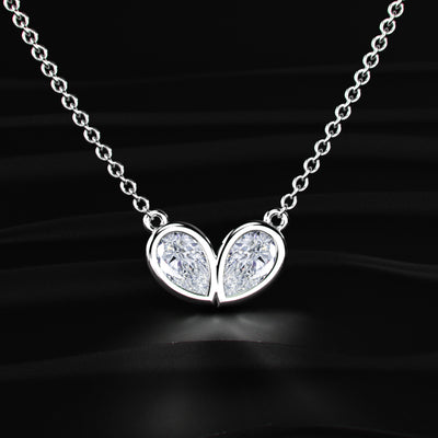Pear Shape Diamond Necklace | Earthly Jewels