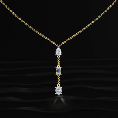 3 Diamond Drop Necklace | Earthly Jewels