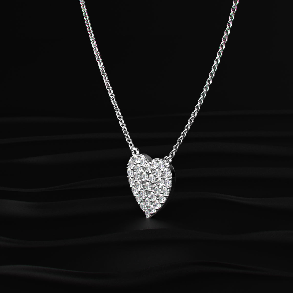 Chloe Heart Diamond Necklace | Earthly Jewels