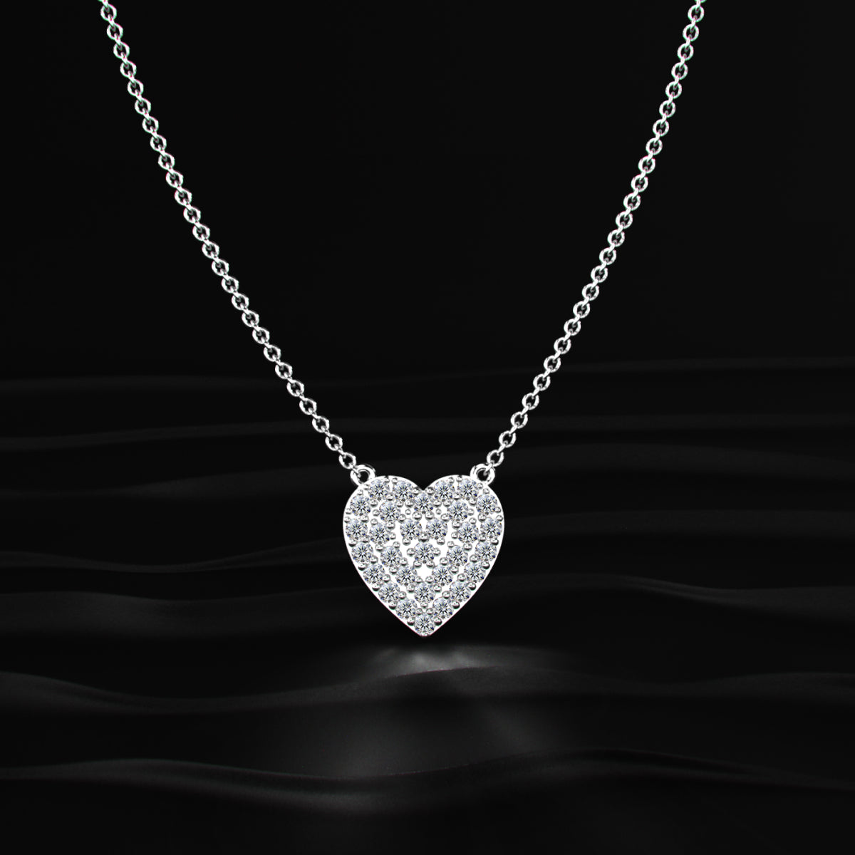 Chloe Heart Diamond Necklace | Earthly Jewels