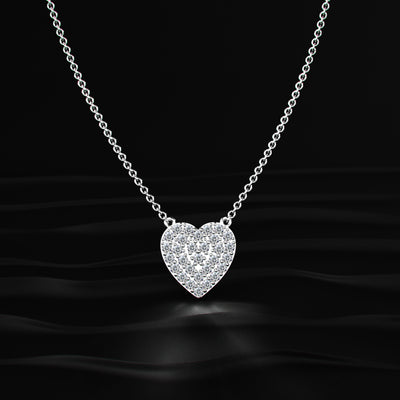Chloe Heart Diamond Necklace | Earthly Jewels
